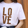 Fashion Shirt Lips Leopard Graphic T-Shirt