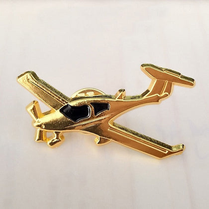 Golden Colour Airplane Shape Badges & Brooches