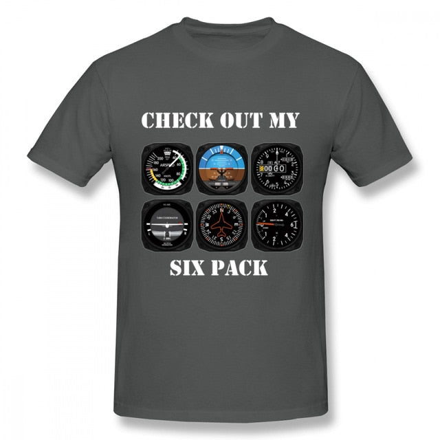 Awesome Aviation 6 Pack Instrument For Pilots T Shirt.