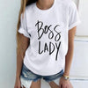 Women T-shirt Lady Letter