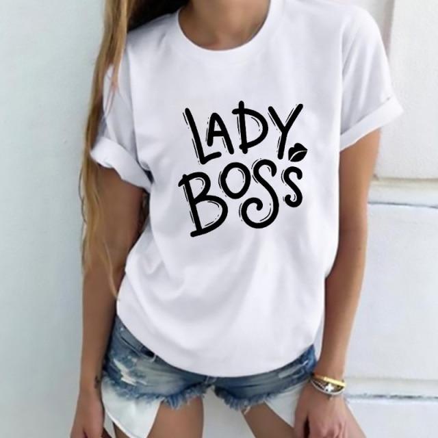 Women T-shirt Lady Letter